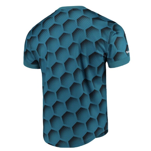 Mitchell & Ness Men’s Teal Charlotte Hornets Shooting Jersey Shirt Medium - Picture 9 of 9